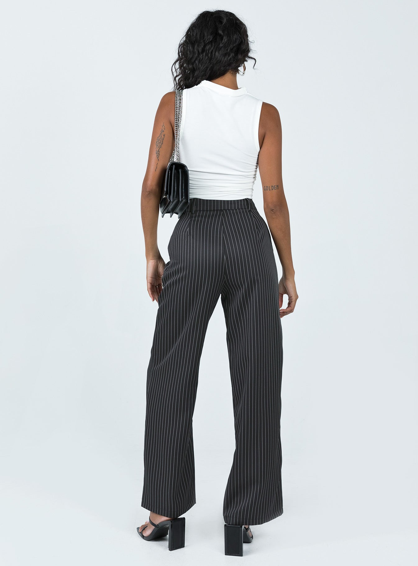 Brigitte Brianna Black and White Stripe Pants – SexyModest Boutique
